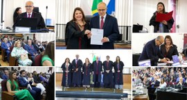 A Presidente do TRE do Pará, em exercício, desembargadora Filomena Buarque, conduziu a solenidade.