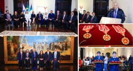 Entre os 41 agraciados, estavam autoridades estaduais e municipais, colaboradores da Justiça Ele...