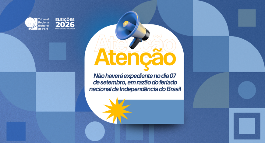 O expediente será retomado normalmente na terça-feira (8). Os prazos processuais que tiverem iní...