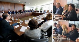 O encontro ocorreu na sede do Tribunal Superior Eleitoral (TSE), em Brasília.