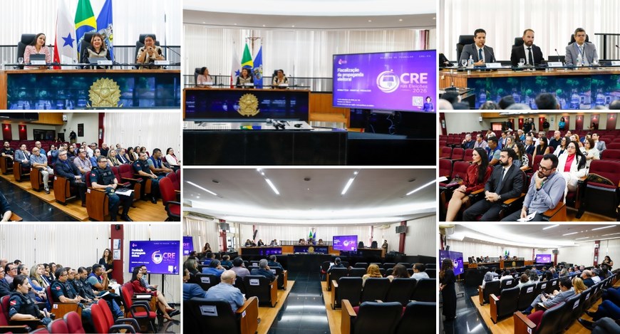 A reunião contou com a participação de magistradas e magistrados eleitorais, chefes de cartório ...