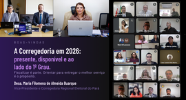 A reunião foi proposta e teve a participação da vice-presidente e corregedora regional eleitoral...