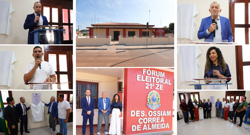 A inauguração do prédio reformado da 21ª Zona Eleitoral que atende os municípios de Alenquer e C...
