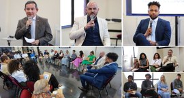 Os debatedores foram o promotor de Justiça Eleitoral com atuação na 43° Zona/ Ananindeua, Quinti...