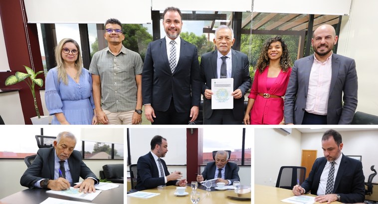 Assinado o Termo de Entrega do terreno para construção do Complexo Integrado da Justiça Eleitoral do Pará Esse é um dos projetos da gestão do atual presidente do TRE do Pará, desembargador José Maria Te...
