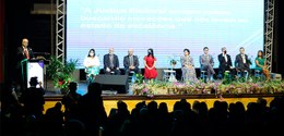 Ministro Edson Fachin durante seminário sobre direito eleitoral em Belém (PA) em 27.06.2022