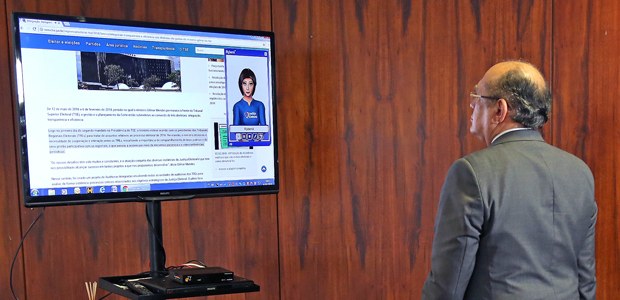 Ministro Gilmar Mendes anuncia a adoção do sistema Rybená pelo Portal do TSE em 02.02.2018 Ministro Gilmar Mendes anuncia a adoção do sistema Rybená pelo Portal do TSE