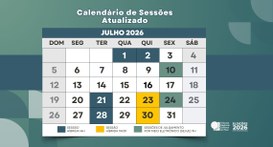 As sessões seguem em formato híbrido, de forma presencial no Plenário Antônio Koury e transmitid...