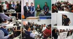 Durante a programação, nesta terça-feira (05), o TRE do Pará abriu a urna eletrônica para os est...