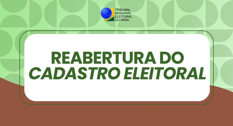 Cadastro eleitoral reabre nesta terça-feira, 5 Com isso, será reativada a emissão de certidões, bem como os pedidos de alistamento, transferênc...