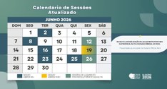 As sessões são realizadas no formato híbrido, com participação presencial e remota, no Plenário ...