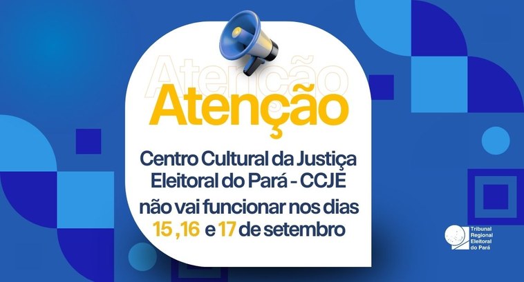 CCJE não abrirá para o público de 15 a 17 de setembro O fechamento ocorre em razão das atividades ligadas ao Fórum Nacional VERDEMOCRACIA, promovido p...