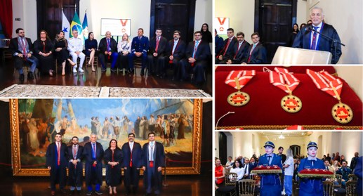 Entre os 41 agraciados, estavam autoridades estaduais e municipais, colaboradores da Justiça Ele...