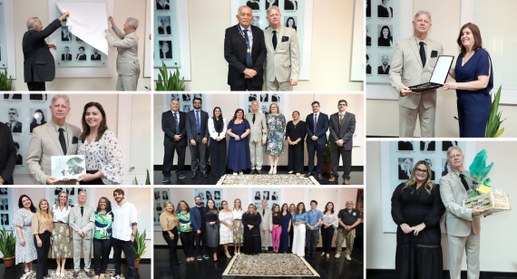 Magistrados, servidores e colaboradores participaram da solenidade de Aposição da Fotografia na ...