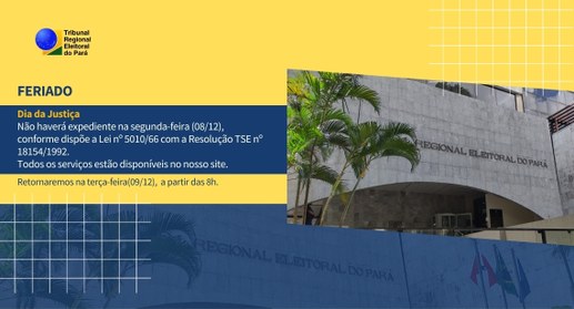 O feriado está previsto na Lei nº 5.010/1966, em conjunto com a Resolução TSE nº 18.154/1992, qu...