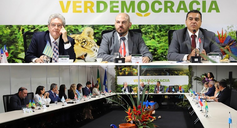 A abertura da reunião foi feita pelo diretor-geral do Tribunal Regional Eleitoral do Pará (TRE d...