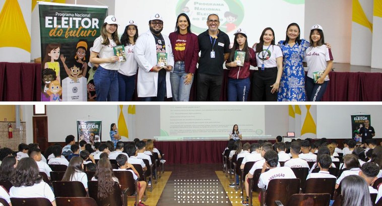 Eleitor do Futuro realiza a primeira ação de 2024 Cerca de 700 alunos do Colégio Santa Rosa participaram da dinâmica que envolve palestra e prátic...
