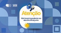 Na quinta-feira (04), a suspensão do expediente ocorre em razão do ponto facultativo de Corpus C...