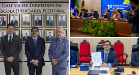 Representando o TRE do Pará, o juiz Marcus Alan de Melo Gomes cumpriu agenda institucional em Po...