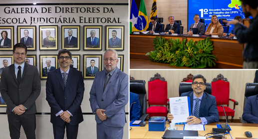 Representando o TRE do Pará, o juiz Marcus Alan de Melo Gomes cumpriu agenda institucional em Po...