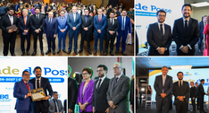 Representando o presidente do TRE do Pará, o magistrado Marcelo Lima Guedes participou das solen...