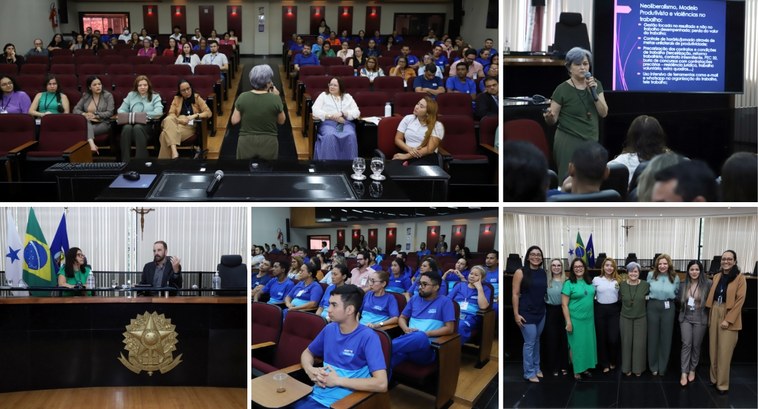 Palestra de Mara Weber marca o terceiro dia da programação contra o assédio Evento, que ocorreu de forma híbrida na manhã desta quarta-feira (07), faz parte da Semana de Co...