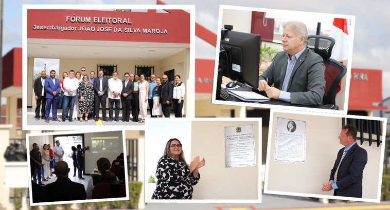 População de Paragominas recebe novo Fórum Eleitoral O prédio totalmente reformado foi entregue pelo presidente do TRE do Pará, desembargador Leonam ...