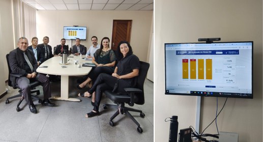 Durante visita ao tribunal trabalhista nesta segunda-feira (1), representantes do Regional parae...