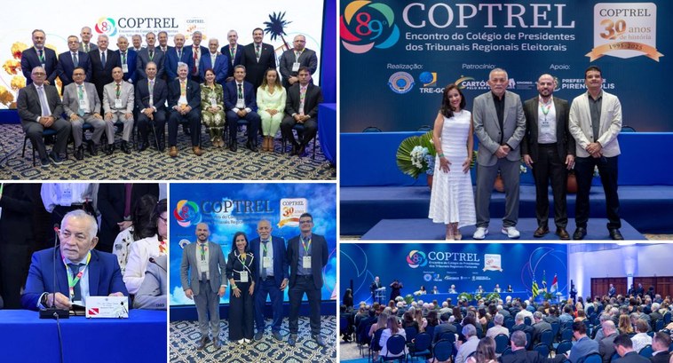Presidente do TRE do Pará participa dos debates do 89º Coptrel, em Goiás Celebrando 30 anos de história, o Coptrel reúne os presidentes do 27 tribunais que integram a Ju...