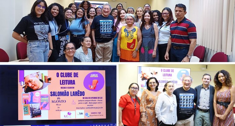 Projeto Clube da Leitura do TRE do Pará recebe escritor Salomão Larêdo O encontro busca incentivar a leitura e é promovido pelo Tribunal, por meio da Seção de Assistên...