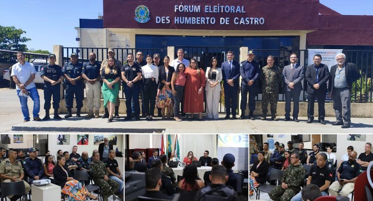 Durante o encontro, os representantes das zonas eleitorais da região e das forças de segurança a...