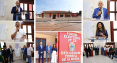 A inauguração do prédio reformado da 21ª Zona Eleitoral que atende os municípios de Alenquer e C...