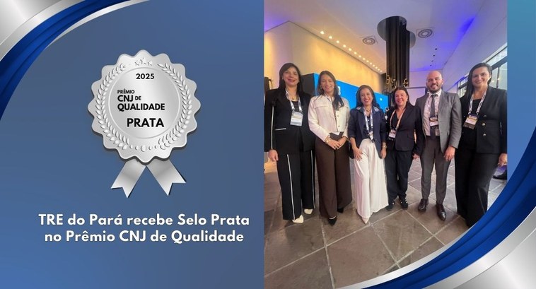 TRE do Pará é destaque no Prêmio CNJ de Qualidade 2025 O prêmio foi recebido pela vice-presidente e corregedora do TRE do Pará, desembargadora Filomena...
