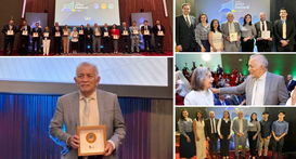 O prêmio foi recebido pelo presidente do Tribunal, desembargador José Maria Teixeira do Rosário.