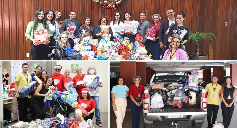 O Tribunal já participa da ação desde 2017 e, todos os anos, aumenta o número de brinquedos arre...
