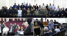A abertura da reunião foi feita pelo presidente do Tribunal, desembargador Leonam Gondim da Cruz...