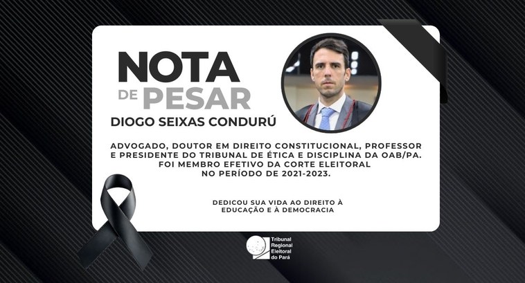 TRE do Pará se despede do juiz da Corte Eleitoral (2021/2023), Diogo Condurú Além de membro titular do Tribunal, o magistrado foi vice-diretor da Escola Judiciária Eleitoral.