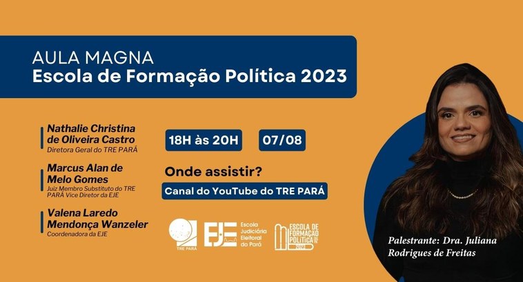 tre-pa-aula-magna-2023 Escola Judiciária Eleitoral realiza Aula Magna da 3ª turma da Escola de Formação Política.