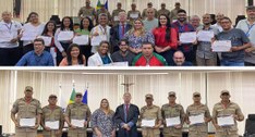 Concluintes do Curso de Combate a Incêndio recebem certificado.