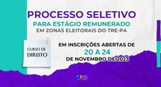 As vagas, em cadastro de reserva, são destinadas para as Zonais Eleitorais localizadas em Belém,...