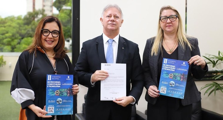 tre-pa-visita-reitora Presidente do TRE do Pará recebe visita da reitora da Unama.
