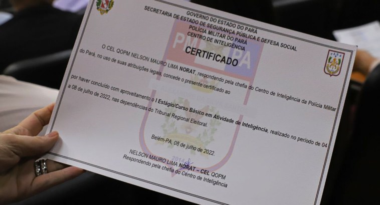 TRE Pará - Agentes de segurança do TRE do Pará recebem certificado de capacitação em Atividade de Inteligência - A formação integra o planeamento anual de capacitação e reciclagem dos Servidores do Gabinete de...