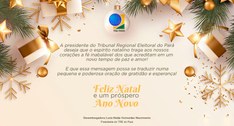 Votos de final de ano da presidente do TRE do Pará.