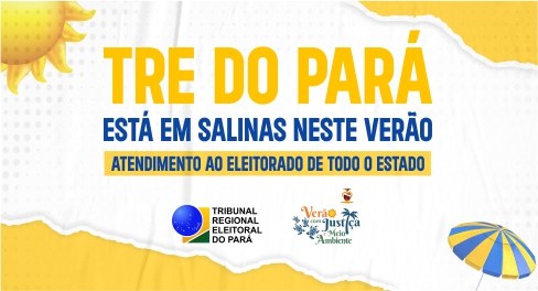 TRE Pará leva atendimento itinerante para Salinópolis Os serviços eleitorais estarão disponíveis para o eleitorado de todo o estado, durante os finais...