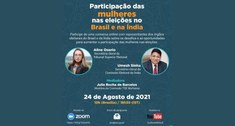 Participação das mulheres nas eleições no Brasil e na Índia é tema de conversa online