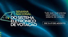 A imagem tem fundo predominantemente azul-escuro, com linhas curvas em tons de azul e verde. No ...